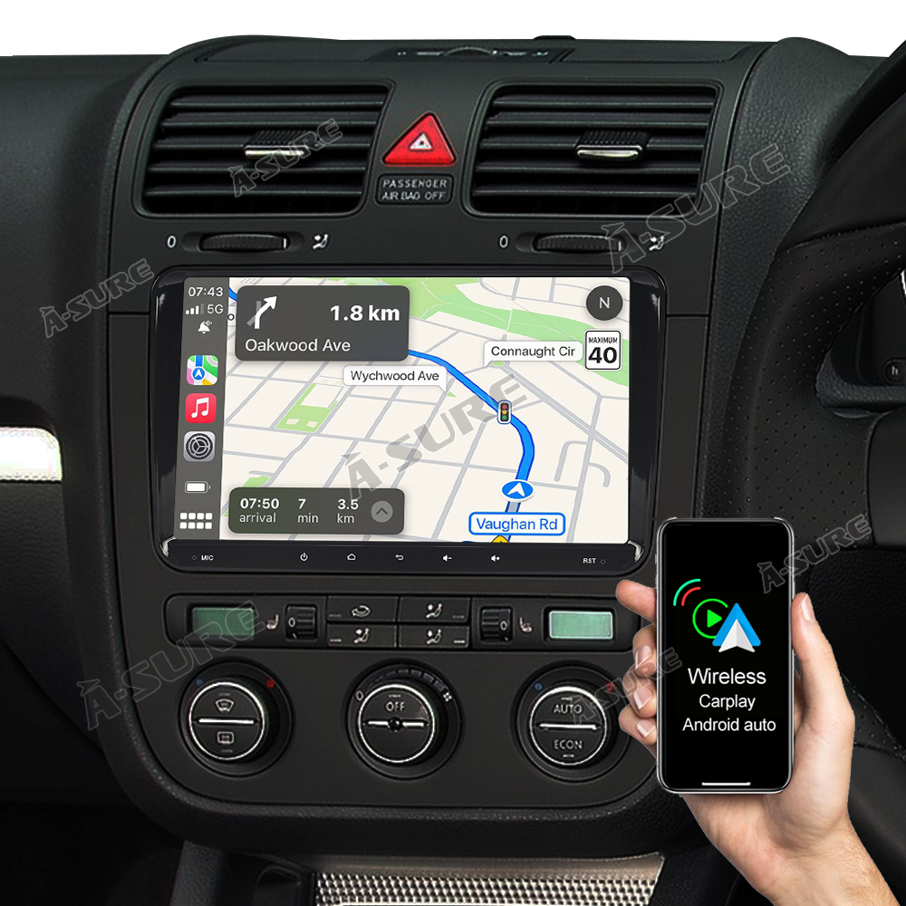 A-Sure GPS Autoradio VW Golf Passat Polo 4+64GB