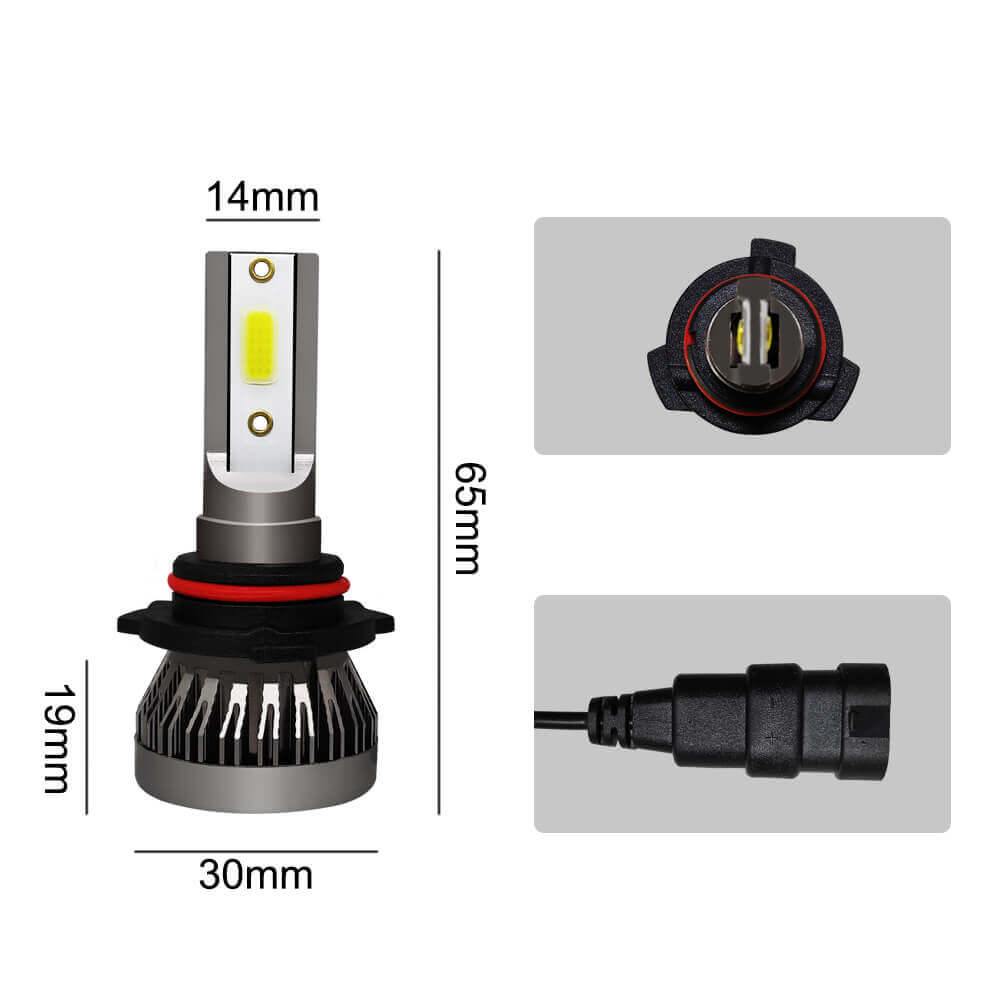 ESSGOO Mini LED Scheinwerfer H7 Birne 6000K 2 Stück