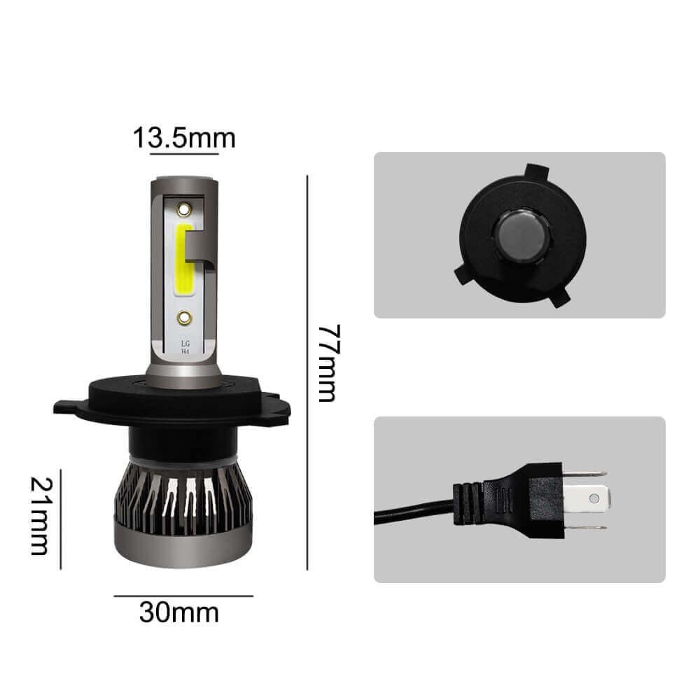 ESSGOO Mini LED Scheinwerfer H7 Birne 6000K 2 Stück