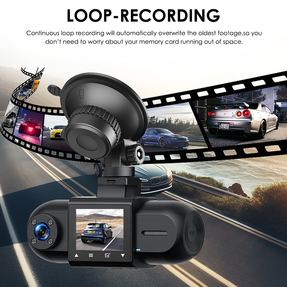 Carpuride M8 Dashcam FHD 1080P Dual Lens 1,5 Zoll