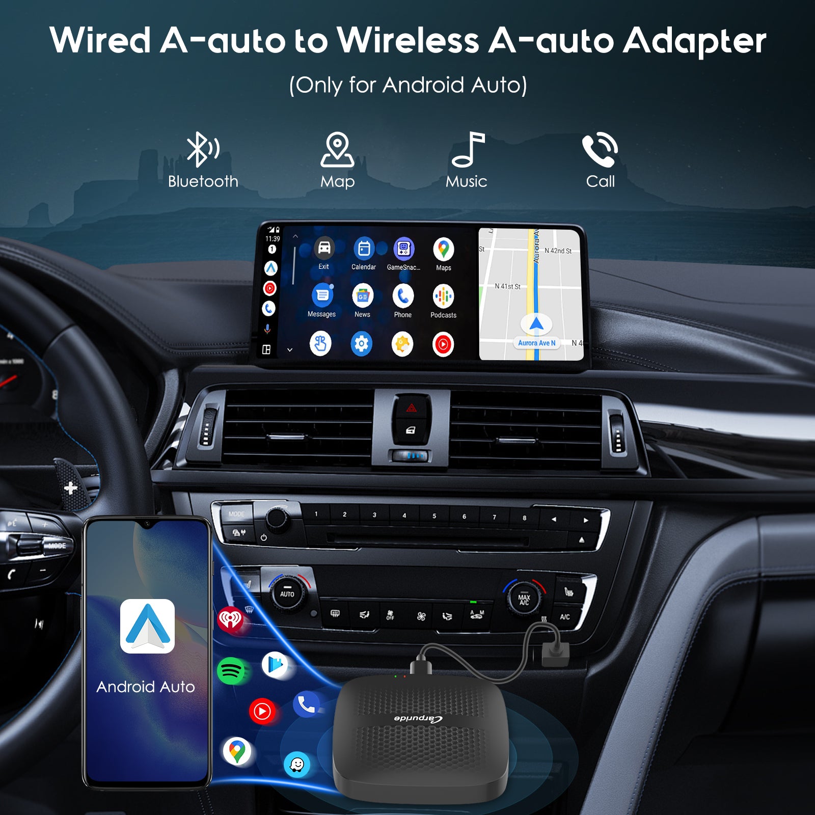 Carpuride Car Smart Stereo H02 Magic Box Adapter Wireless CarPlay