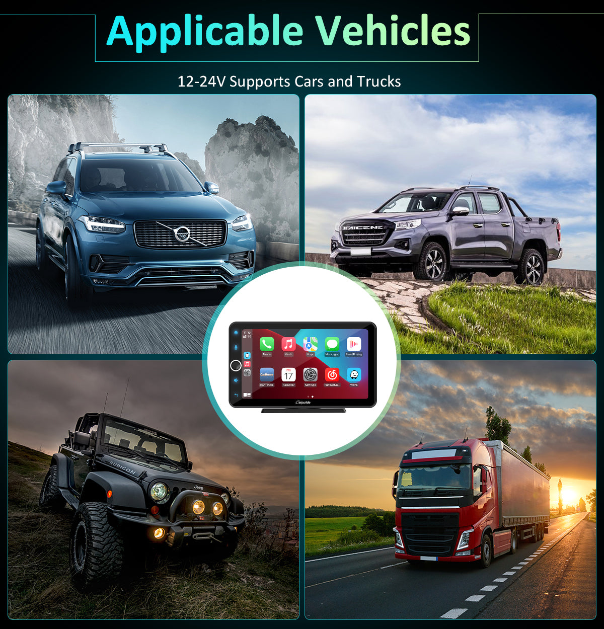 Carpuride Car Smart Stereo W706 CarPlay-Display 7 Zoll mit Rückfahrkamera